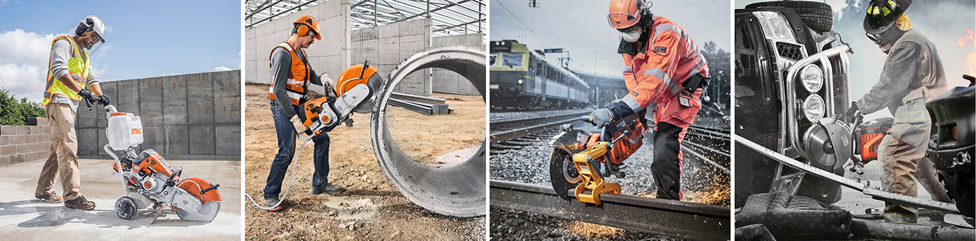 Работа с бензинови ъглошлайфи